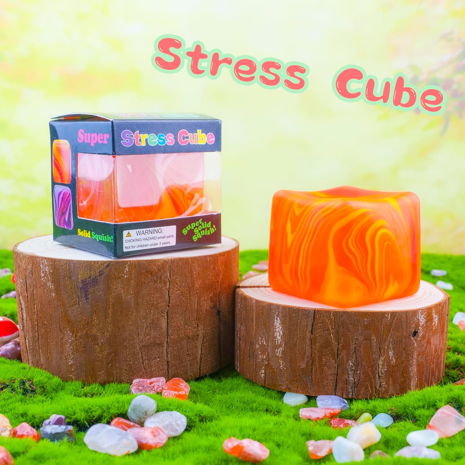 eeDoh Nice Cube C Solid Squish C Yellow & Orange