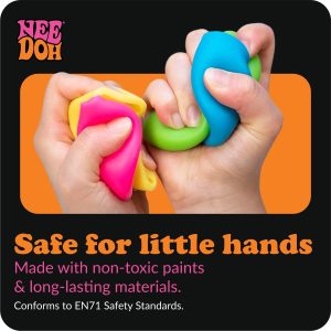 NeeDoh Mac ‘N– Squeeze – 4 Squishy Noodles – Assorted