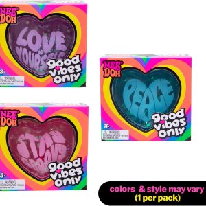 Schylling Needoh Good Vibes Only – Sensory Squeeze Toy – Colors May Vary (1 Per Pack) : Toys & Games