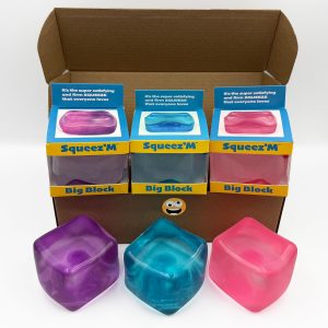 Premium Original Big Block Squeez’M Cube ?C 35% Larger Than The Standard Squishy Cube. Sensory Fidget Toy for Kids & Adults. Stress Relief. Focus & Play ?C Durable. Gift-Ready ?C ASTM Certified 3+ : Toys & Games