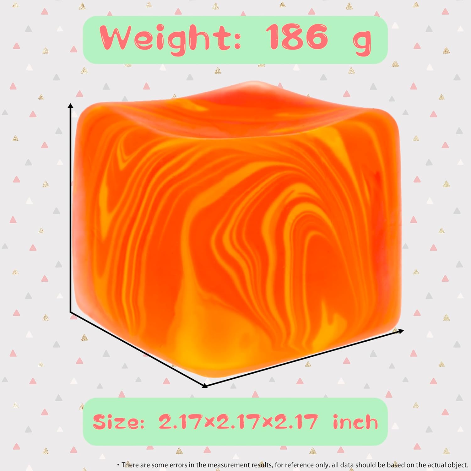 eeDoh Nice Cube C Solid Squish C Yellow & Orange